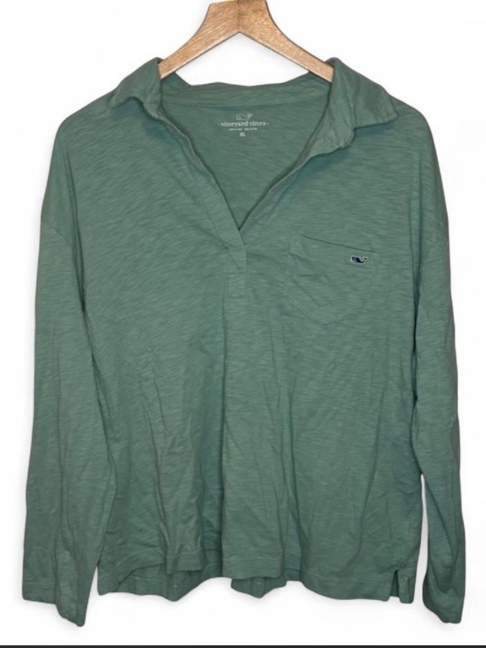 Vineyard Vines Women’s Green Polo Long Sleeve Top